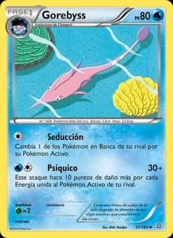 Gorebyss card in Spanish