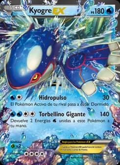 Kyogre EX card in Spanish