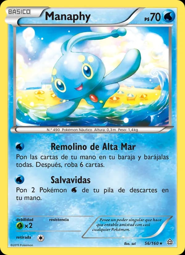 Manaphy card in Spanish
