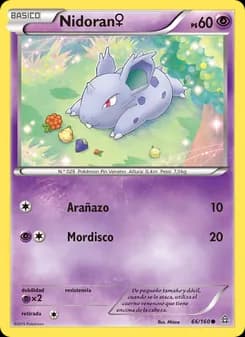 Nidoran♀ card in Spanish