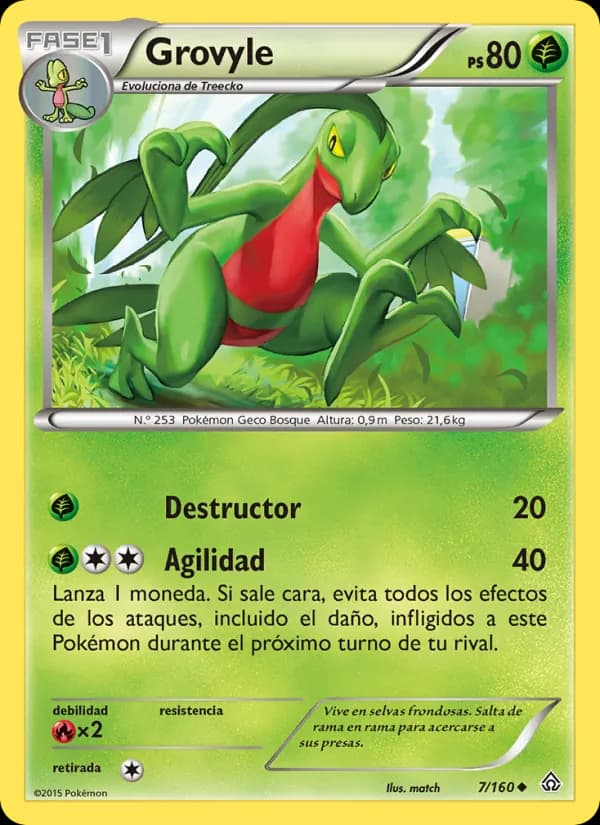 Grovyle card in Spanish