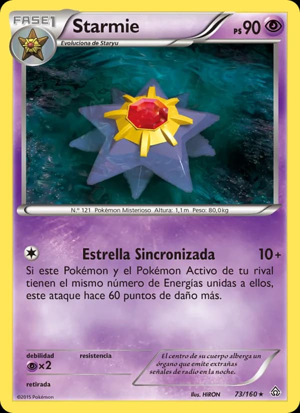 Starmie card in Spanish