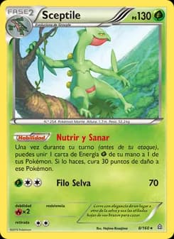 Sceptile card in Spanish