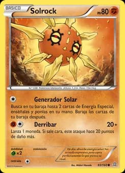 Solrock card in Spanish
