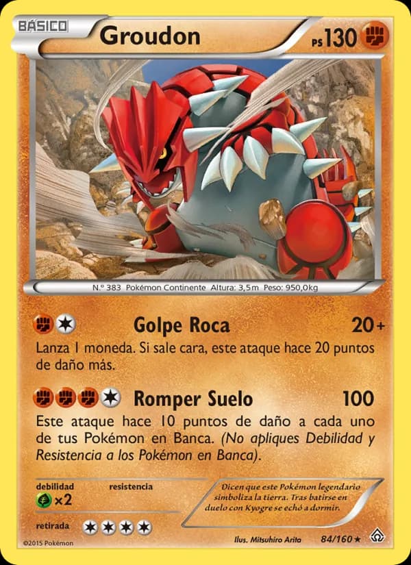 Groudon card in Spanish