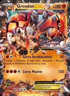Groudon EX card in Spanish
