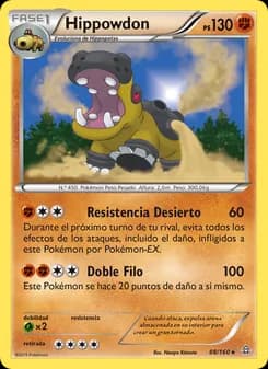 Hippowdon card in Spanish