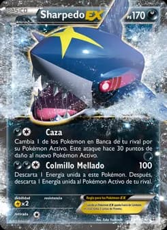 Sharpedo EX card in Spanish