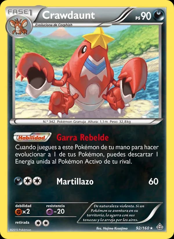 Crawdaunt card in Spanish