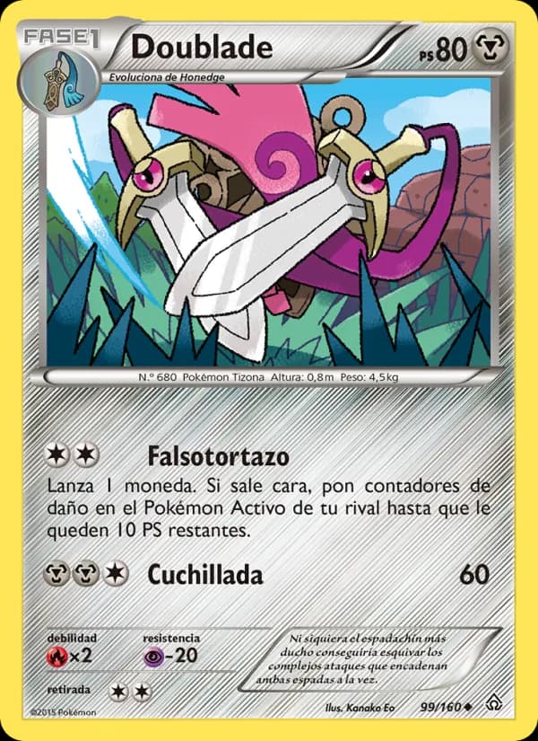 Doublade card in Spanish