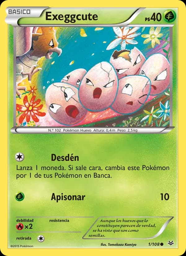 Exeggcute card in Spanish