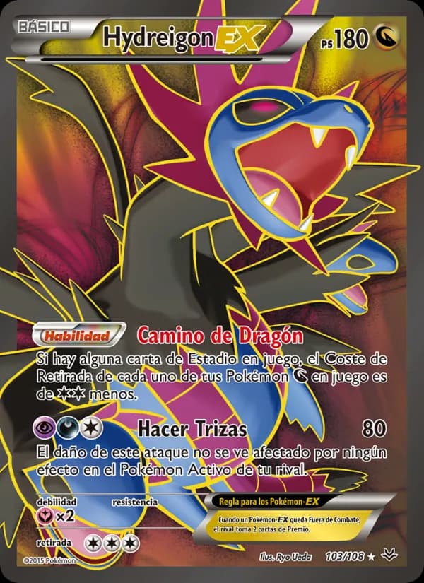 Hydreigon EX card in Spanish