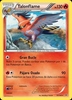 Talonflame card in Spanish