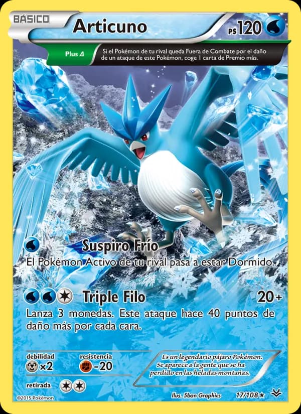 Articuno card in Spanish