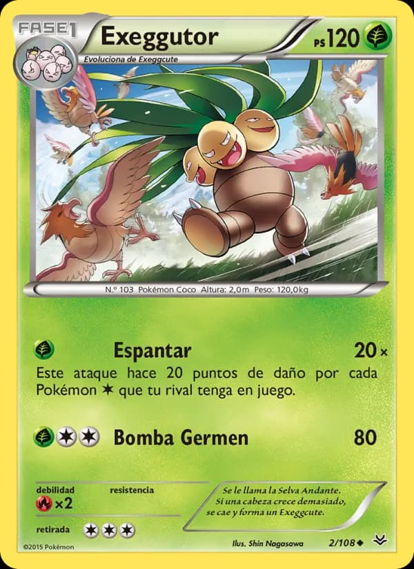 Exeggutor card in Spanish