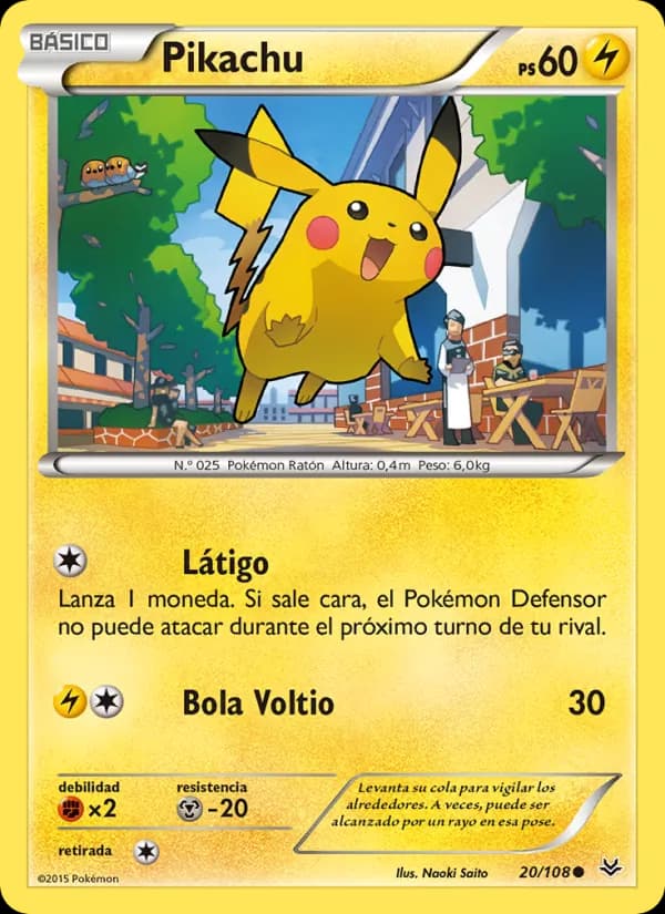 Pikachu card in Spanish