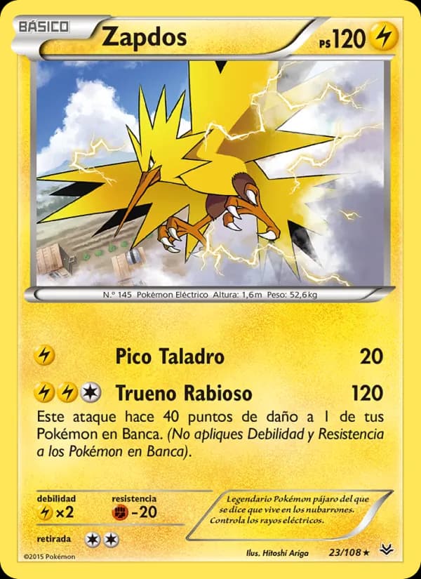 Zapdos card in Spanish