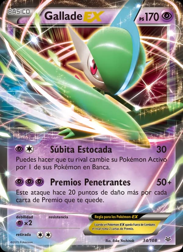 Gallade EX card in Spanish