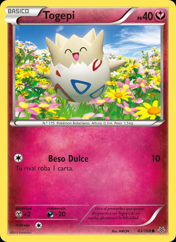 Togepi card in Spanish