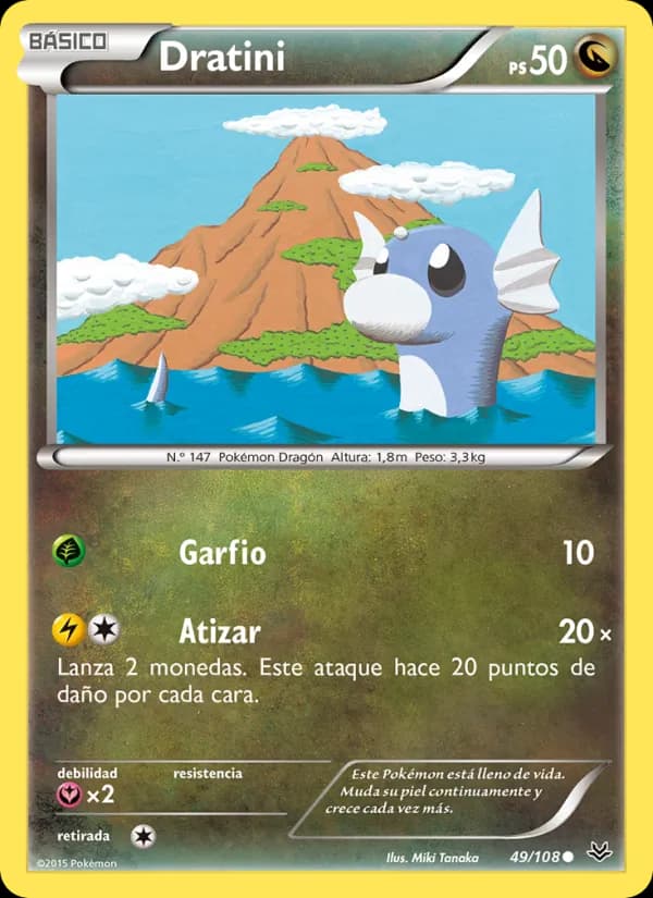 Dratini card in Spanish