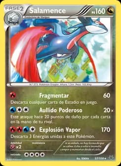 Salamence card in Spanish