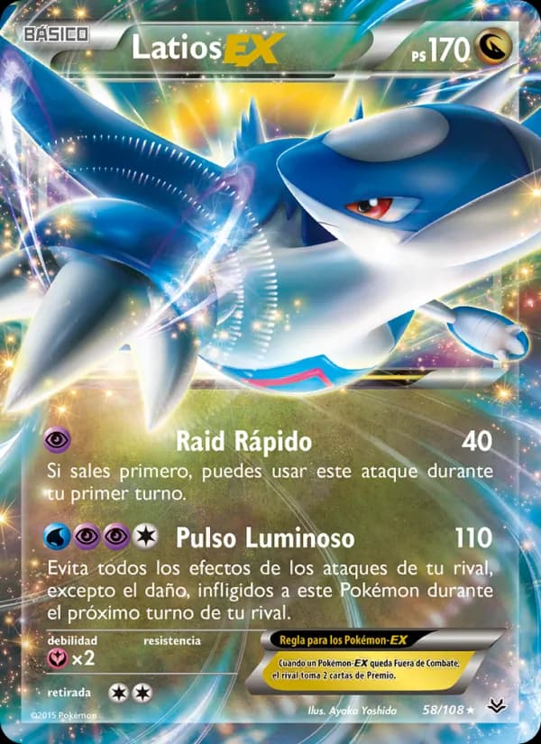Latios EX card in Spanish