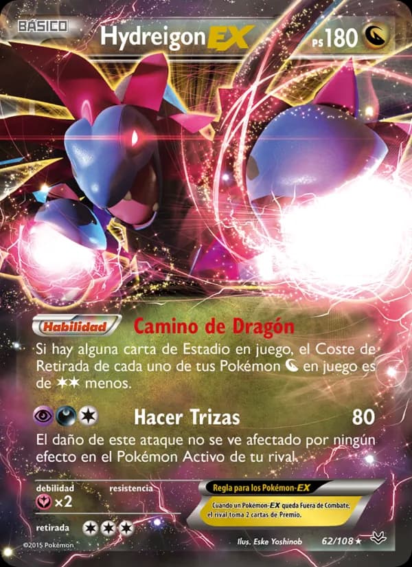 Hydreigon EX card in Spanish