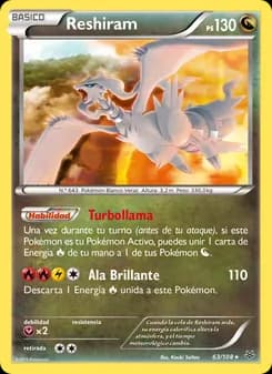 Reshiram card in Spanish
