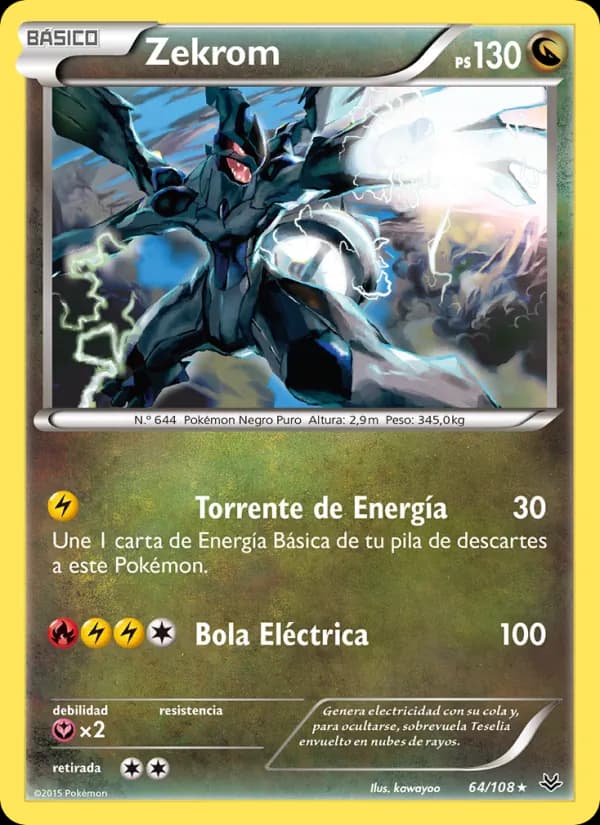 Zekrom card in Spanish