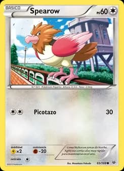 Spearow card in Spanish
