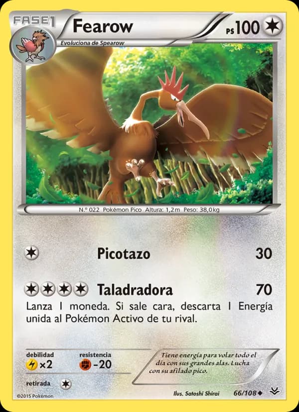 Fearow card in Spanish