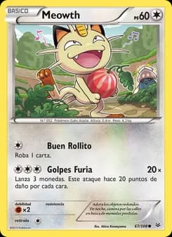Meowth card in Spanish