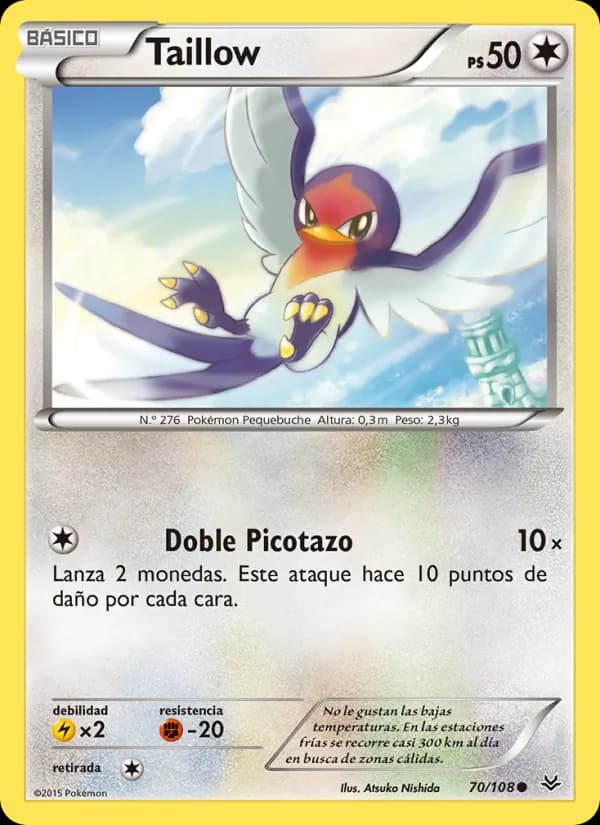 Taillow card in Spanish