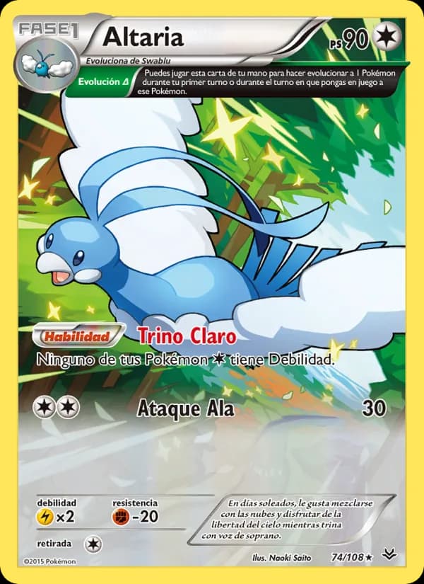Altaria card in Spanish