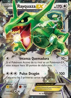 Rayquaza EX card in Spanish
