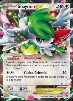 Shaymin EX card in Spanish