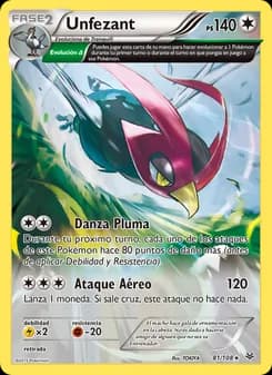 Unfezant card in Spanish