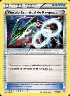 Vínculo Espiritual de Rayquaza card in Spanish