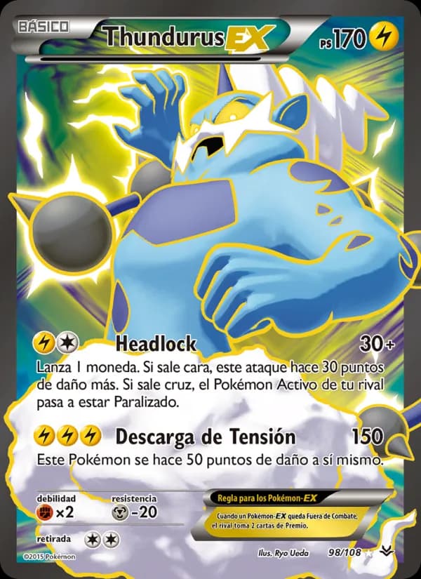 Thundurus EX card in Spanish
