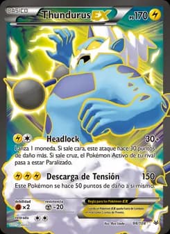 Thundurus EX card in Spanish