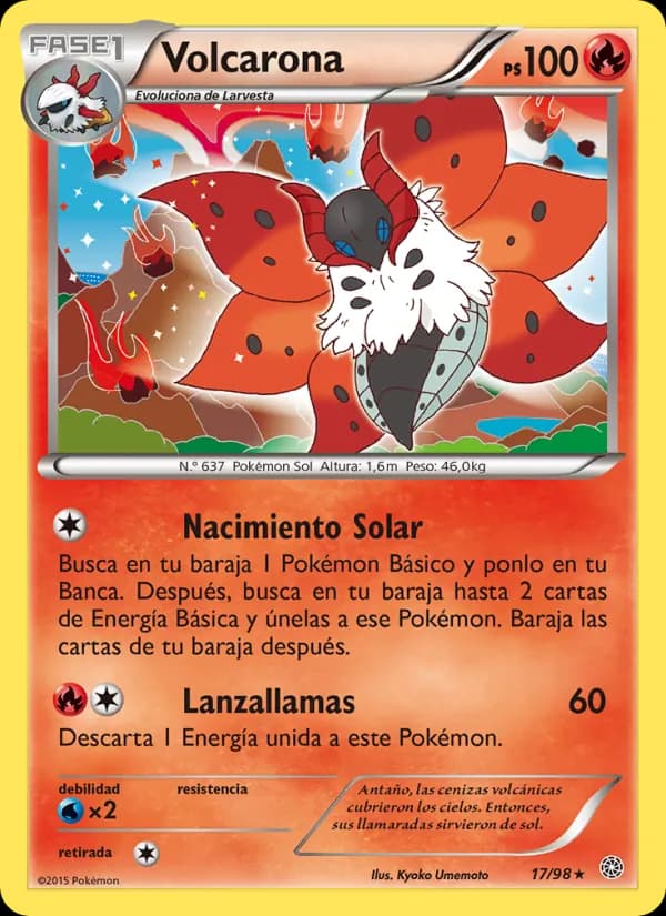 Volcarona card in Spanish