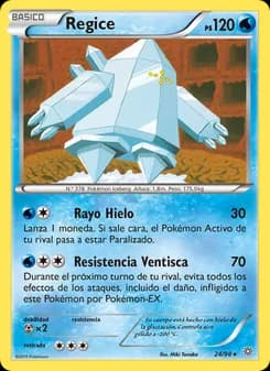 Regice card in Spanish