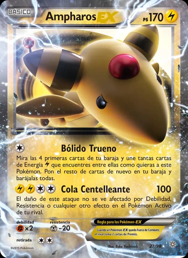 Ampharos EX card in Spanish