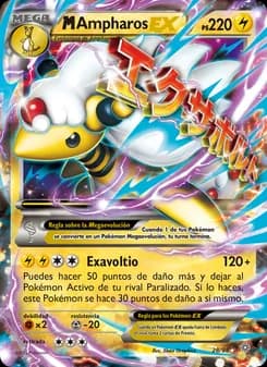 M-Ampharos EX card in Spanish