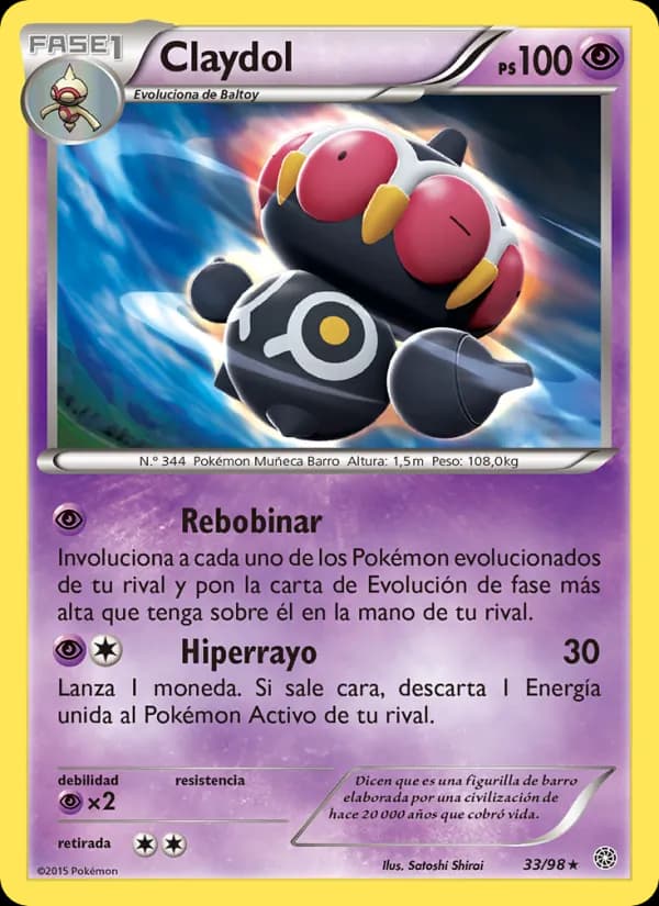 Claydol card in Spanish