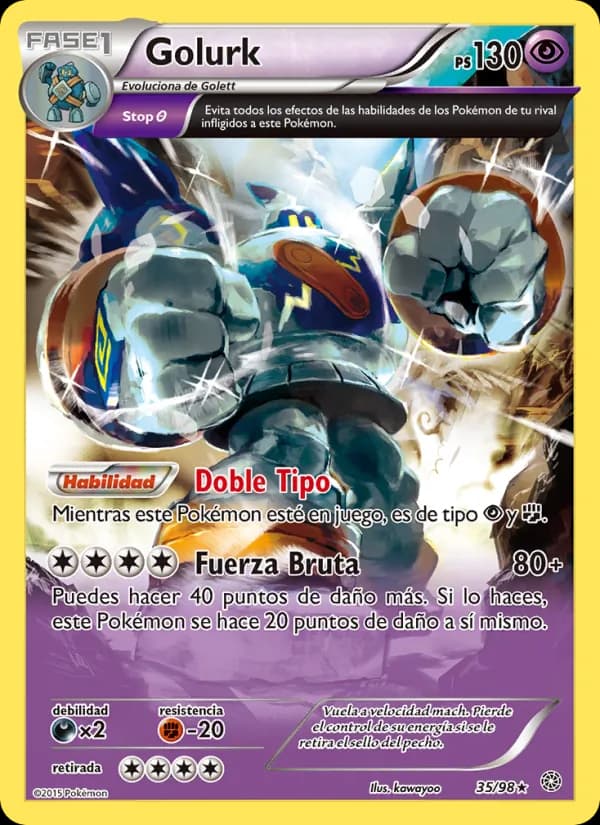 Golurk card in Spanish