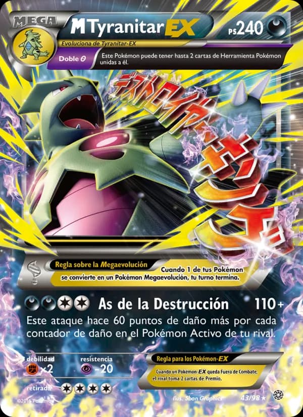M-Tyranitar EX card in Spanish