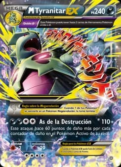 M-Tyranitar EX card in Spanish