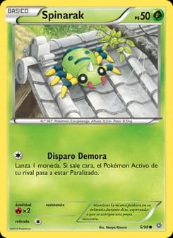 Spinarak card in Spanish