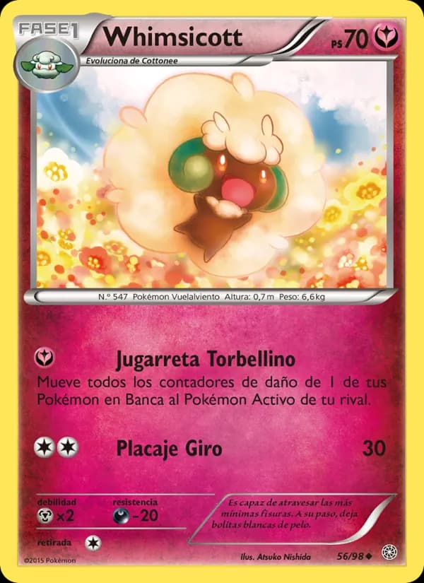 Whimsicott card in Spanish